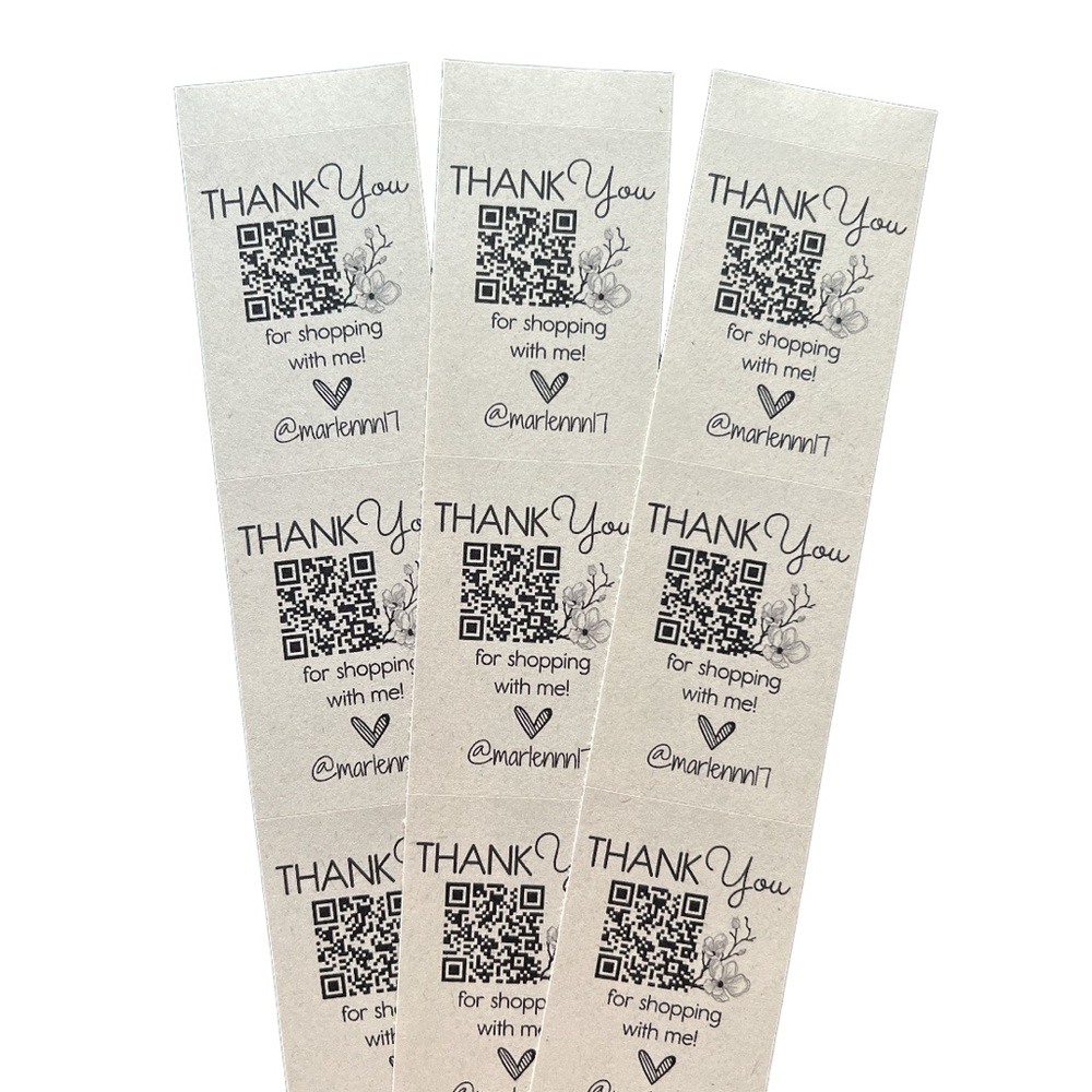 Floral QRC Personalized Stickers - Picture 1 of 1